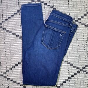 Rag‎ & Bone High Rise Skinny Jeans Dark Wash Denim Comfort Stretch Size 27